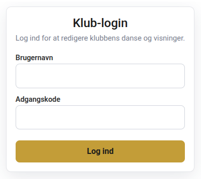 Skærmbillede 1: Login-siden